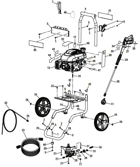 Ryobi Pressure Washer Parts Diagram